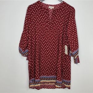 Misia Split Neck 3/4 Sleeve Size M Dress